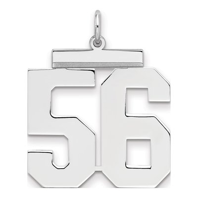 Sterling Silver Number 56 Pendant
