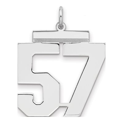 Sterling Silver Number 57 Charm