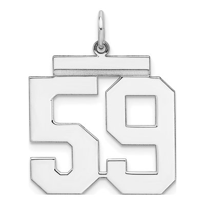 Sterling Silver Number 59 Charm
