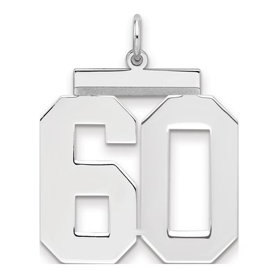 Sterling Silver Number 60 Pendant