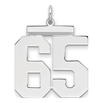 Sterling Silver Number 65 Pendant