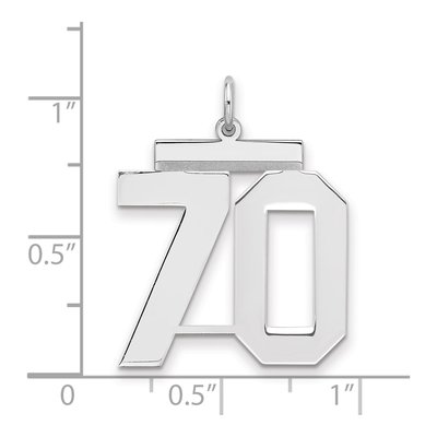 Sterling Silver Number 70 Pendant – view 2