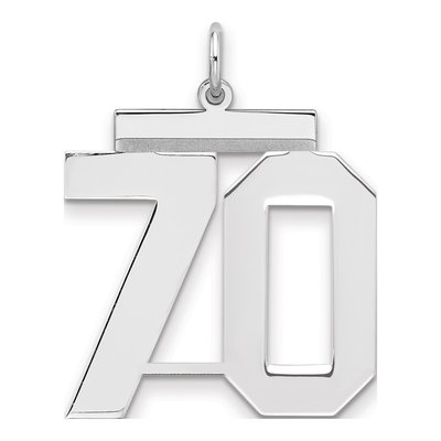 Sterling Silver Number 70 Pendant
