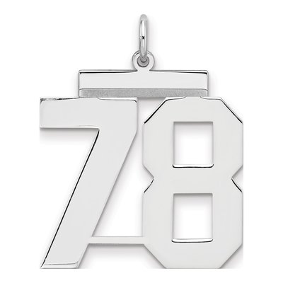 Sterling Silver Number 78 Pendant