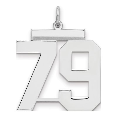 Sterling Silver Number 79 Charm