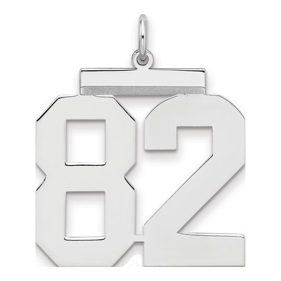 Sterling Silver Number 82 Pendant