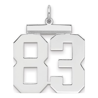 Sterling Silver Number 83 Charm