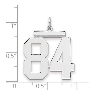 Sterling Silver Number 84 Pendant – view 2
