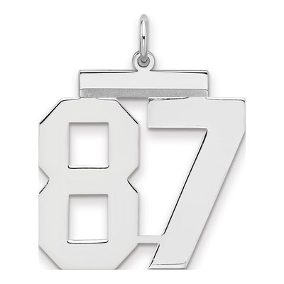 Sterling Silver Number 87 Charm