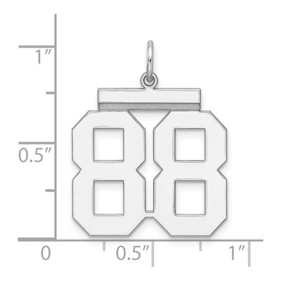 Sterling Silver Number 88 Charm – view 4