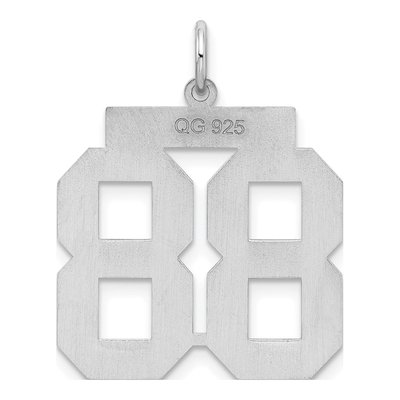 Sterling Silver Number 88 Charm – view 5