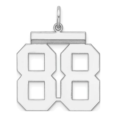 Sterling Silver Number 88 Charm