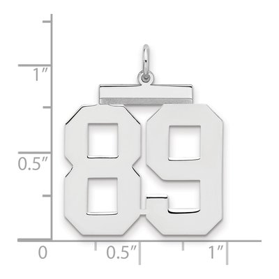 Sterling Silver Number 89 Pendant – view 2