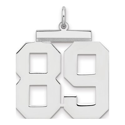 Sterling Silver Number 89 Pendant