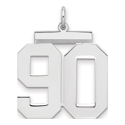 Sterling Silver Number 90 Pendant
