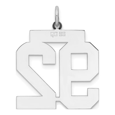 Sterling Silver Number 92 Charm – view 5
