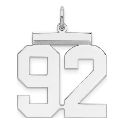 Sterling Silver Number 92 Charm