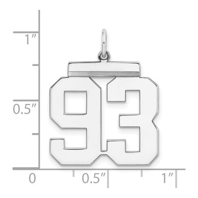Sterling Silver Number 93 Pendant – view 4