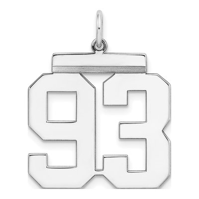 Sterling Silver Number 93 Pendant