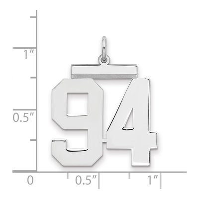 Sterling Silver Number 94 Charm – view 2
