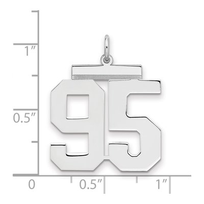 Sterling Silver Number 95 Charm – view 2