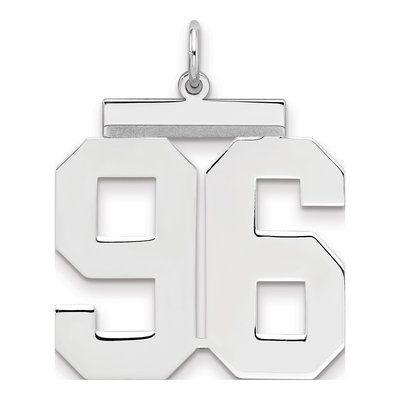 Sterling Silver Number 96 Charm