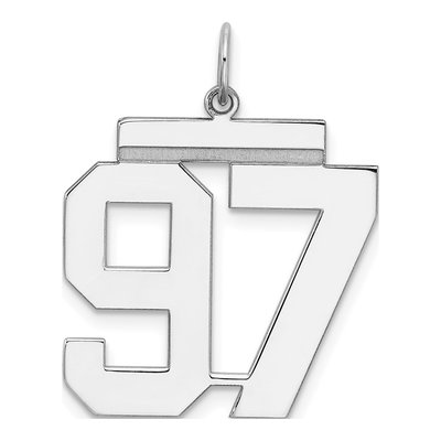 Sterling Silver Number 97 Pendant