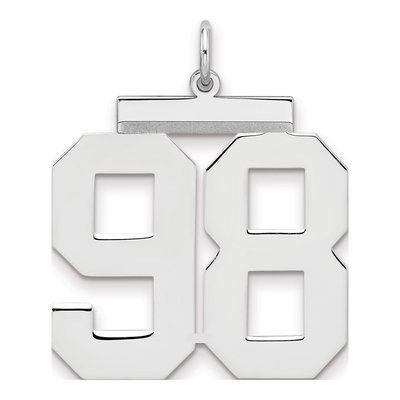 Sterling Silver Number 98 Pendant