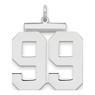Sterling Silver Number 99 Charm