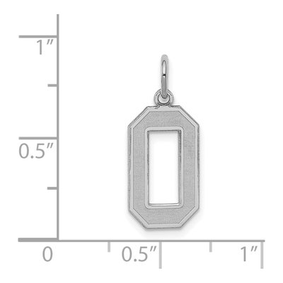 Sterling Silver Number 0 Charm – view 3