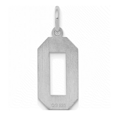 Sterling Silver Number 0 Charm – view 4