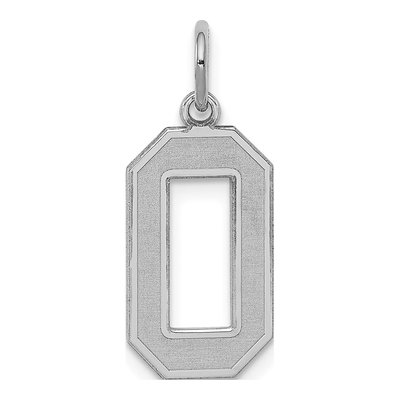 Sterling Silver Number 0 Charm