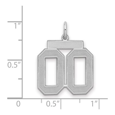Sterling Silver Number 00 Pendant – view 2