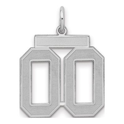 Sterling Silver Number 00 Pendant