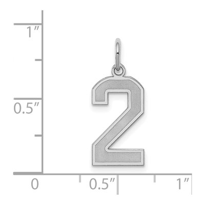 Sterling Silver Number 2 Pendant – view 4