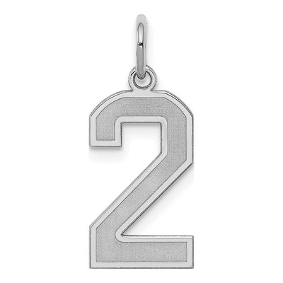 Sterling Silver Number 2 Pendant
