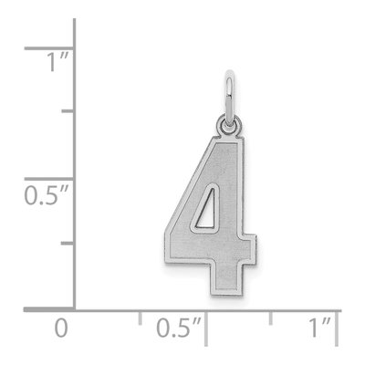 Sterling Silver Number 4 Charm – view 3