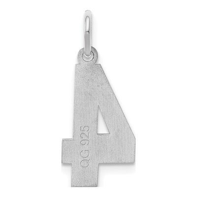Sterling Silver Number 4 Charm – view 4