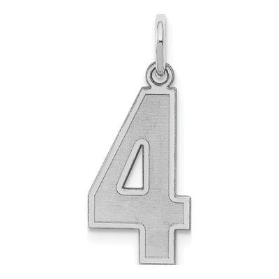 Sterling Silver Number 4 Charm