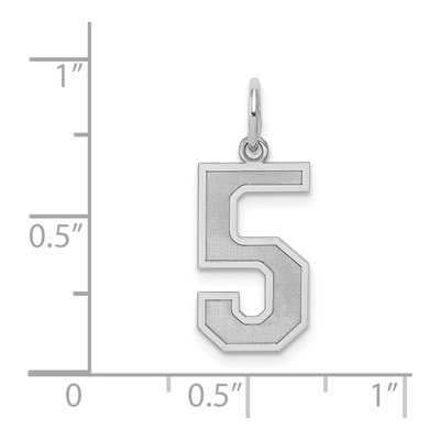 Sterling Silver Number 5 Pendant – view 4