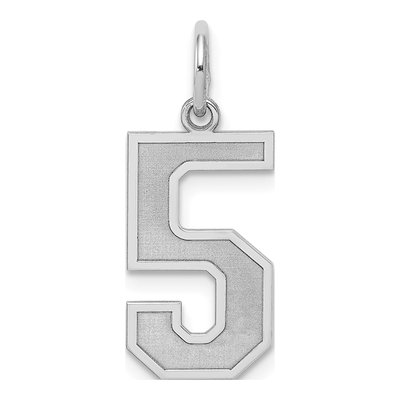 Sterling Silver Number 5 Pendant