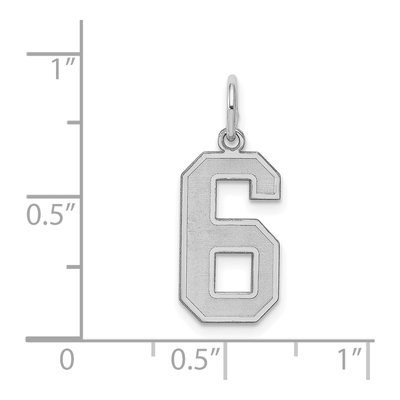 Sterling Silver Number 6 Pendant – view 4