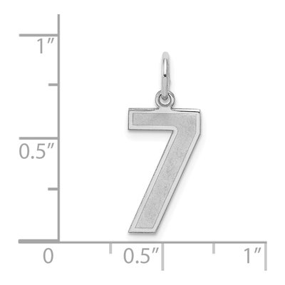Sterling Silver Number 7 Charm – view 3