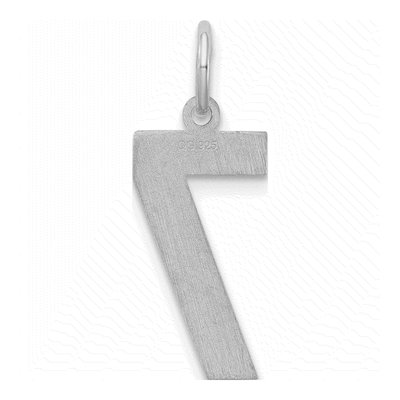 Sterling Silver Number 7 Charm – view 4