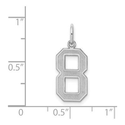 Sterling Silver Number 8 Charm – view 3