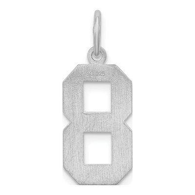 Sterling Silver Number 8 Charm – view 4