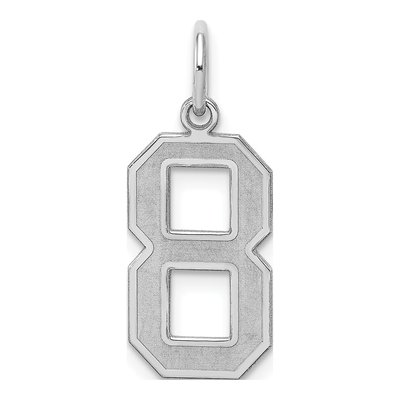 Sterling Silver Number 8 Charm