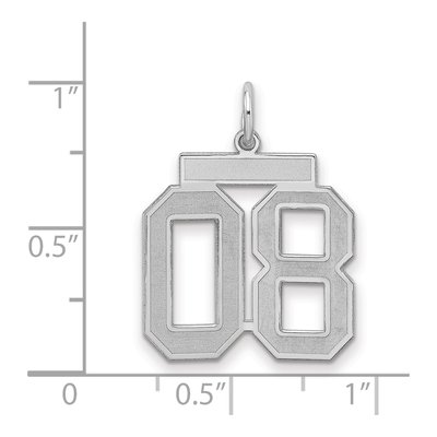 Sterling Silver Number 8 Pendant – view 2