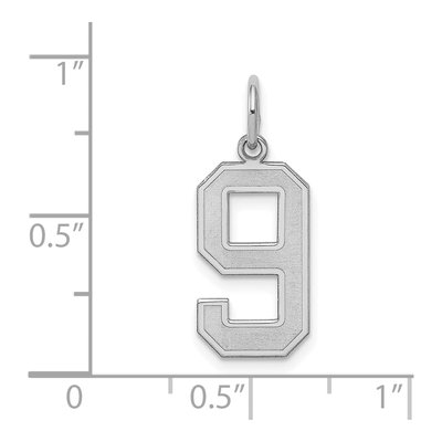 Sterling Silver Number 9 Charm – view 3