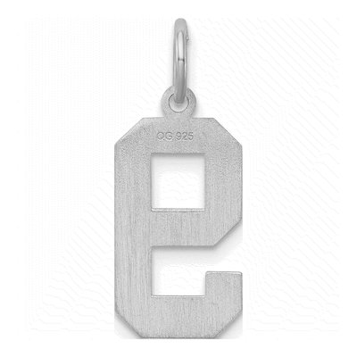 Sterling Silver Number 9 Charm – view 4
